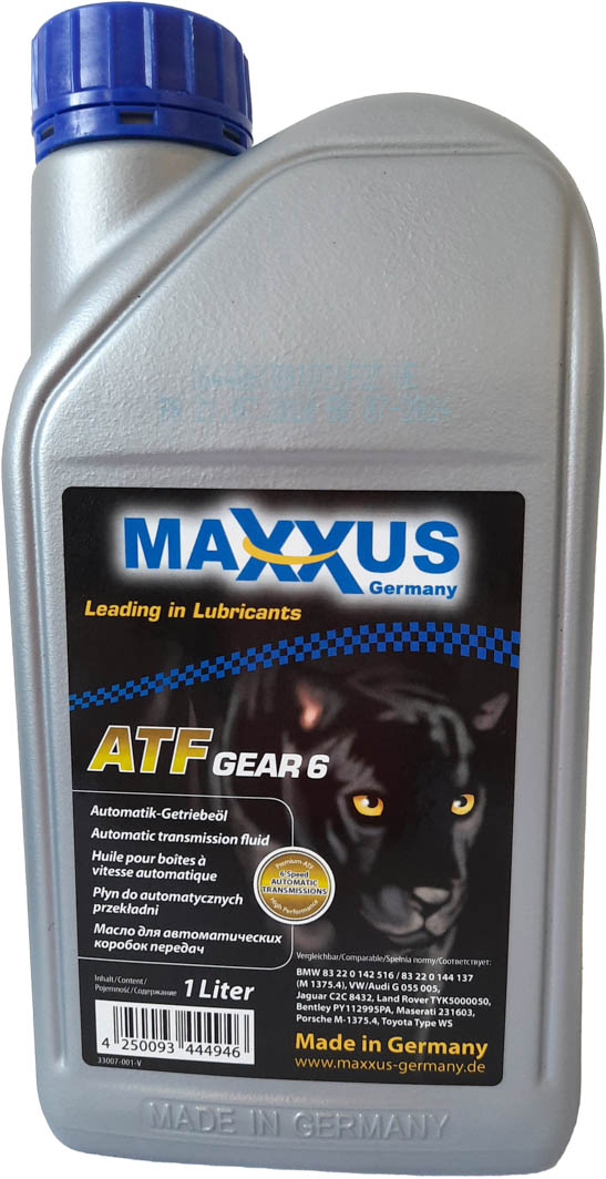 

Трансмиссионное масло Maxxus ATF Gear 6 синтетическое ATF-GEAR6-001