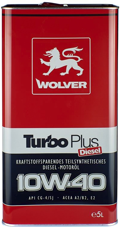 

Моторное масло Wolver Turbo Plus 10W-40 полусинтетическое 4260360940996