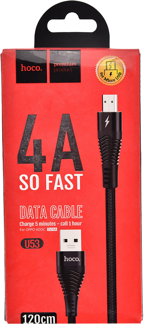 

Кабель Hoco U53 U53MICROBLACK USB - Micro USB 1,2 м