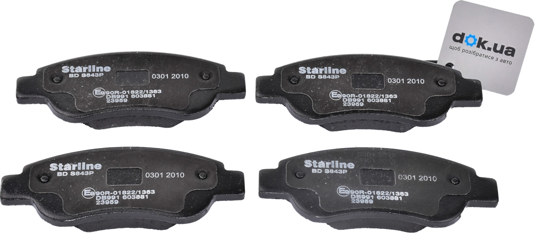 

Starline BDS843P Тормозные колодки