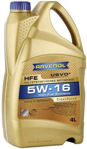 

Моторное масло Ravenol HFE 5W-16 синтетическое 1111104004