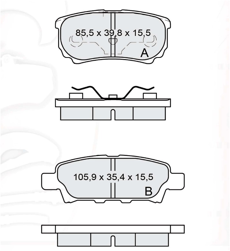 

Dafmi D344E Тормозные колодки