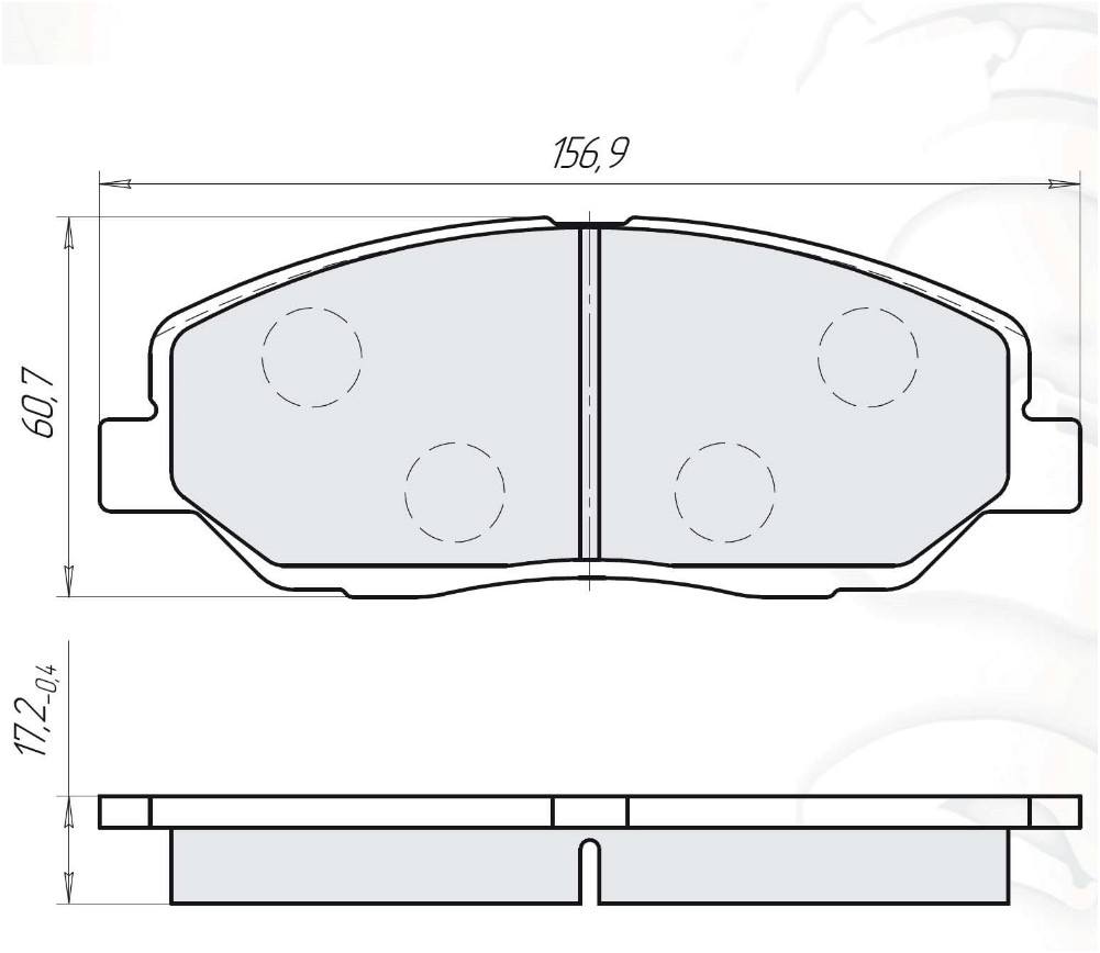 

Dafmi D241E Тормозные колодки