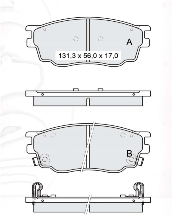 

Dafmi D218E Тормозные колодки