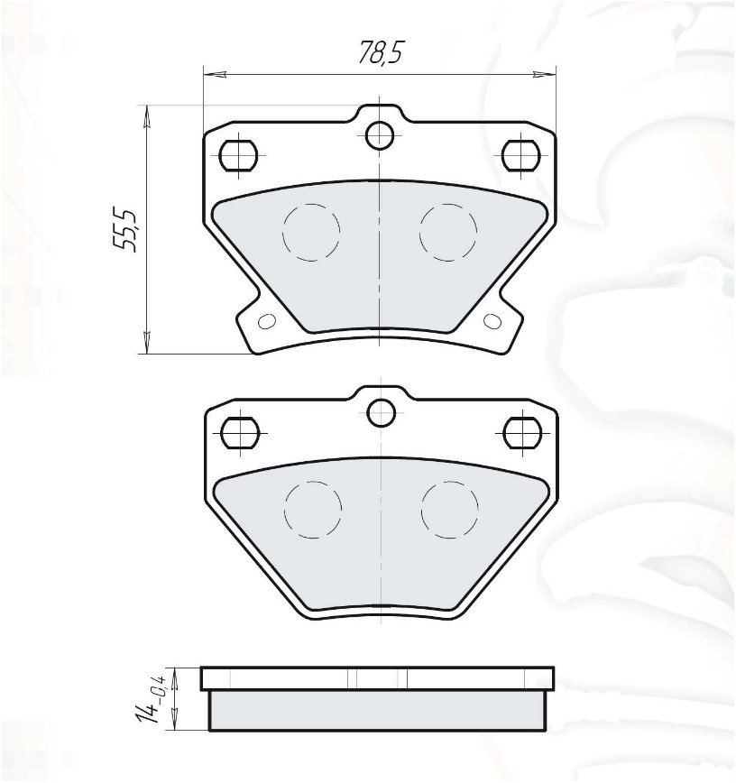 

Dafmi D117E Тормозные колодки