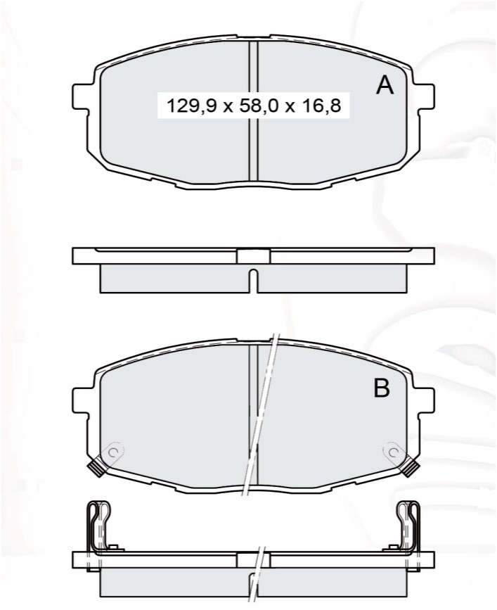 

Dafmi D233E Тормозные колодки