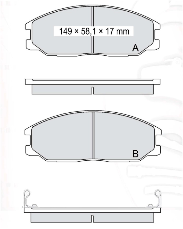 

Dafmi D209E Тормозные колодки