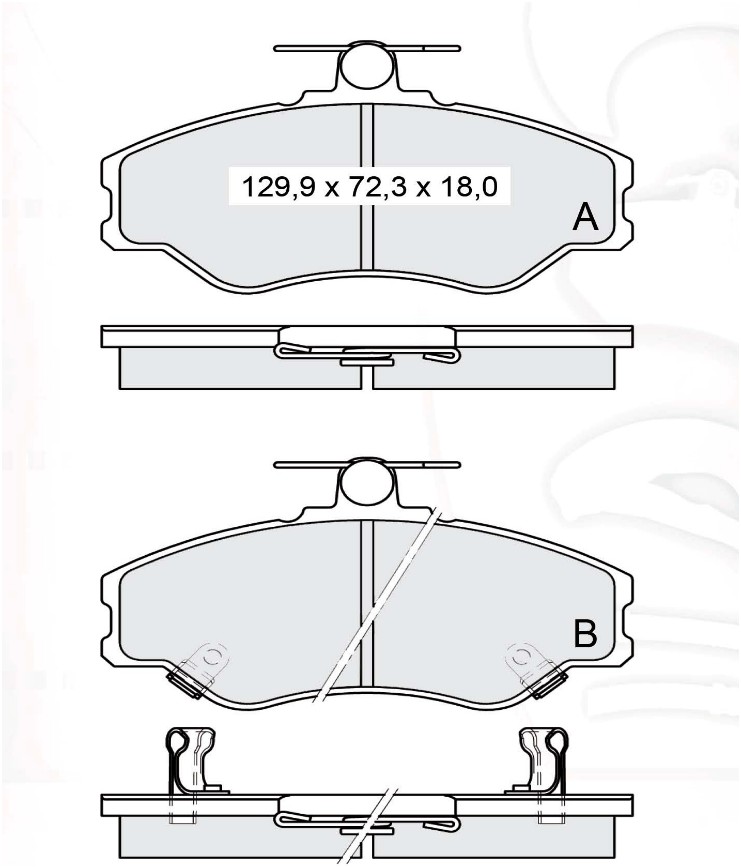 

Dafmi D343E Тормозные колодки