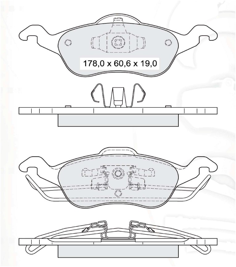 

Dafmi D189E Тормозные колодки