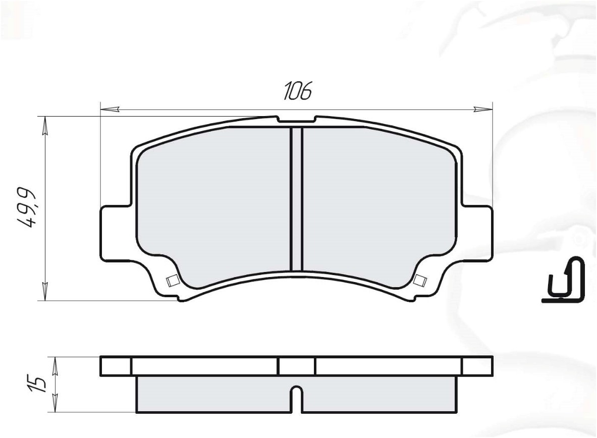 

Dafmi D223E Тормозные колодки