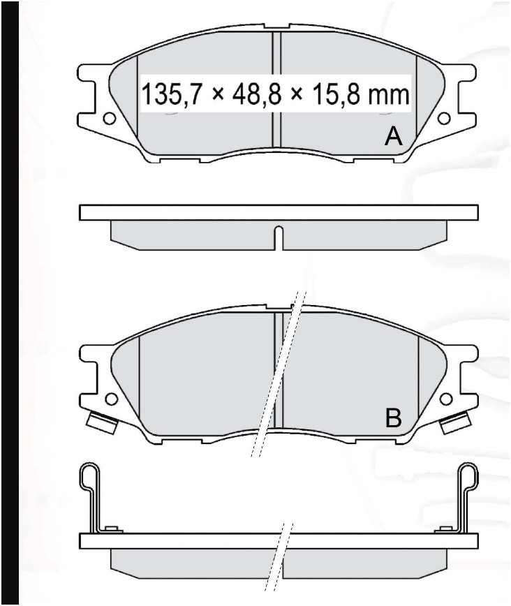 

Dafmi D647E Тормозные колодки