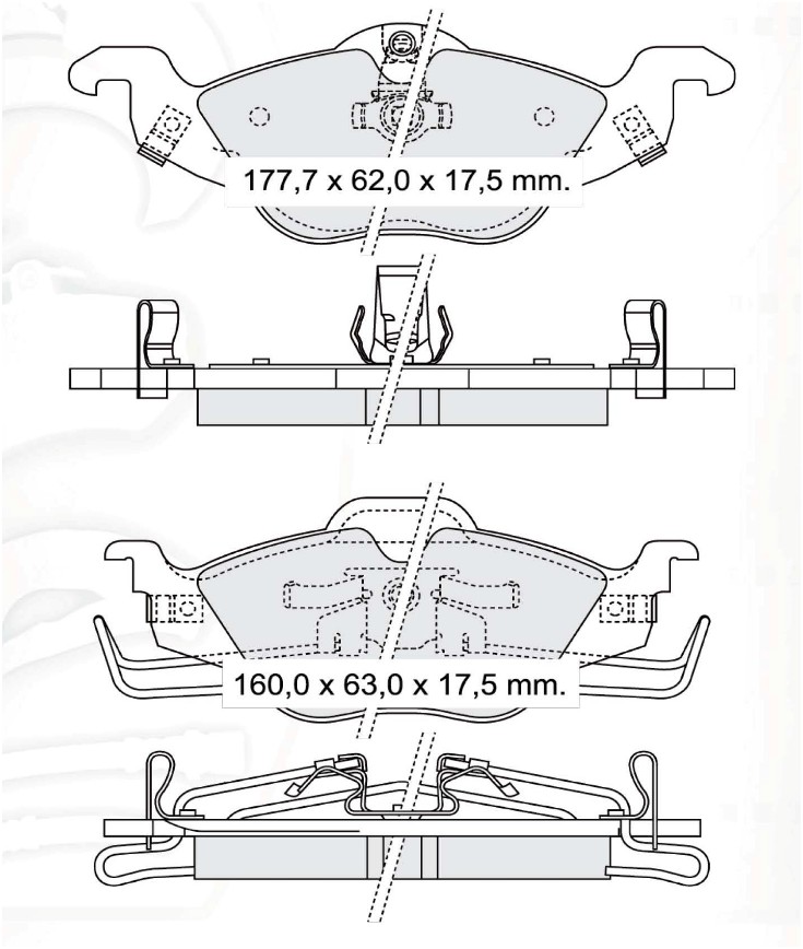 

Dafmi D184EI Тормозные колодки