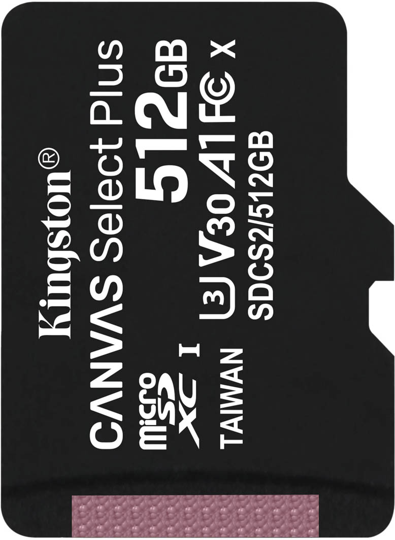 

Карта памяти Kingston Canvas Select Plus microSDXC 512 ГБ SDCS2/512GBSP