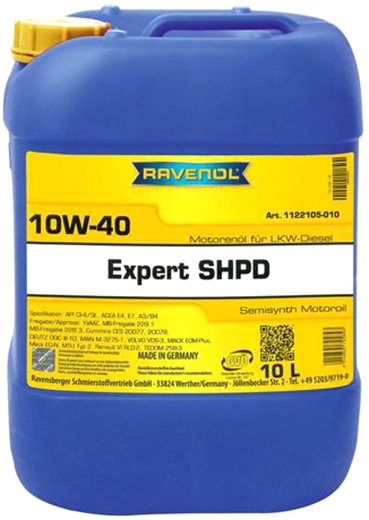 

Моторное масло Ravenol Expert SHPD 10W-40 полусинтетическое 1122105010