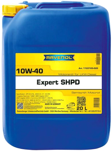 

Моторное масло Ravenol Expert SHPD 10W-40 полусинтетическое 1122105020