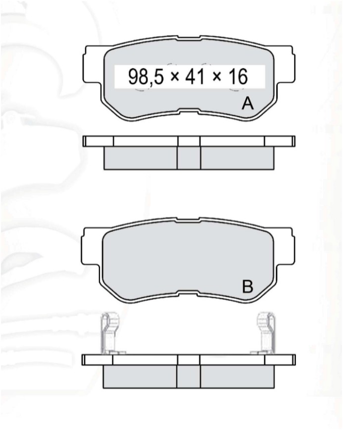 

Dafmi D198E Тормозные колодки