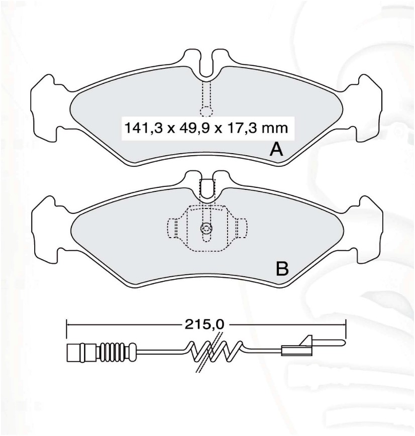 

Dafmi D147EI Тормозные колодки