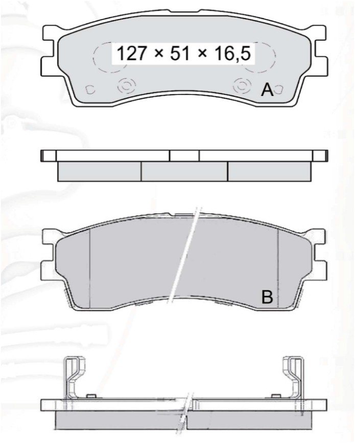 

Dafmi D196E Тормозные колодки