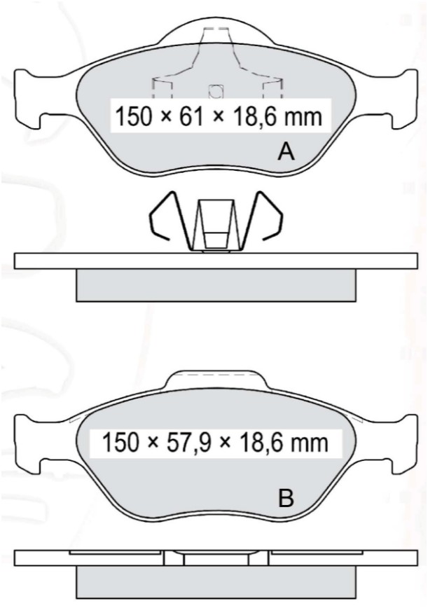 

Dafmi D714E Тормозные колодки