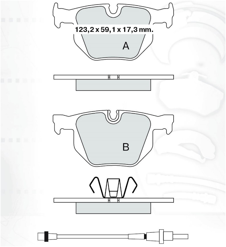 

Dafmi D256E Тормозные колодки