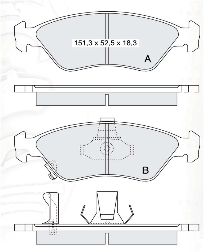 

Dafmi D134EI Тормозные колодки