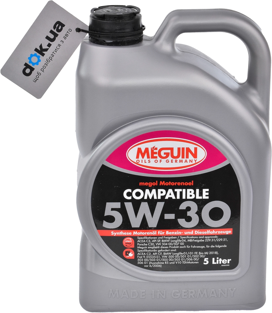 

Моторное масло Meguin Compatible 5W-30 синтетическое 6562