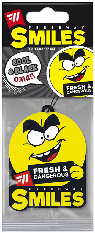 

Ароматизатор Fresh Way Smiles Dry Cool & Black 94834