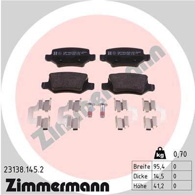 

Zimmermann 231381452 Тормозные колодки