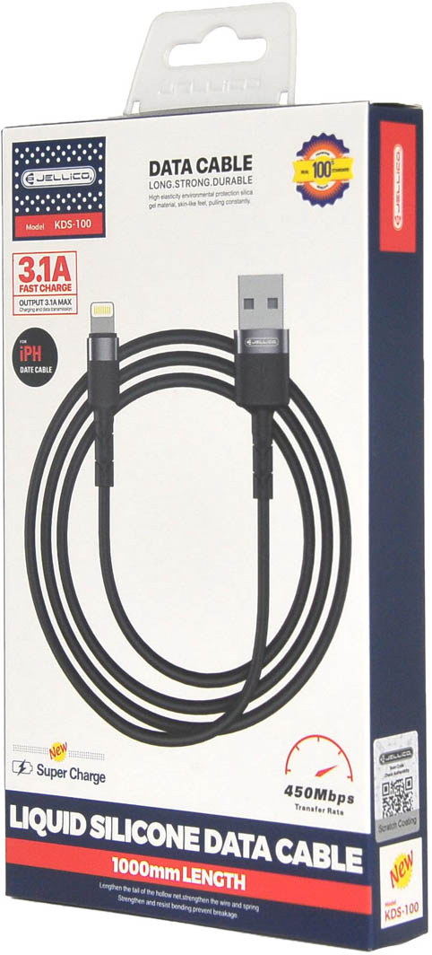 

Кабель Jellico KDS-100 RL064418 USB - Apple Lightning 1 м