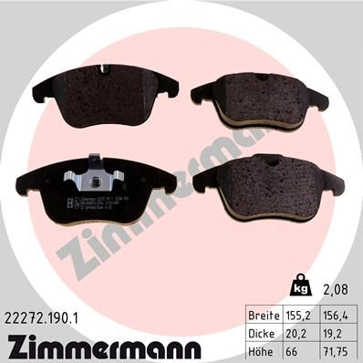 

Zimmermann 222721901 Тормозные колодки