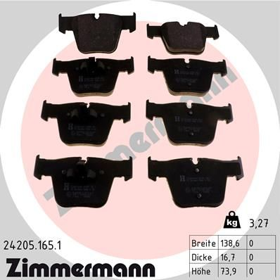 

Zimmermann 242051651 Тормозные колодки