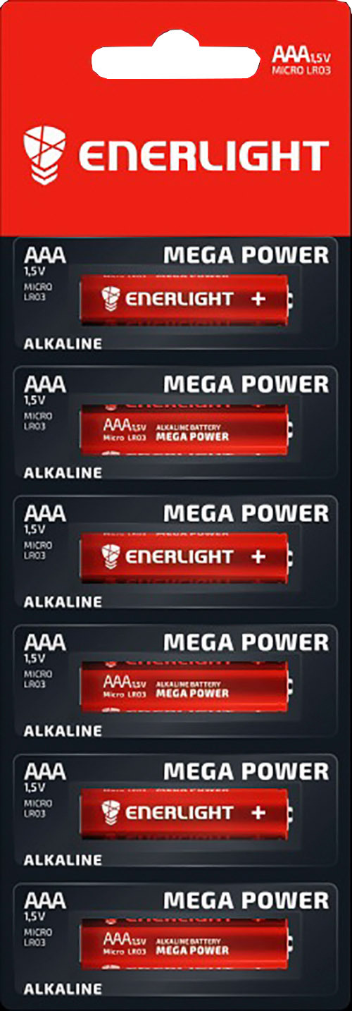 

Батарейка Enerlight Mega Power 90030101 AAA (мизинчиковая) 1,5 V 6 шт