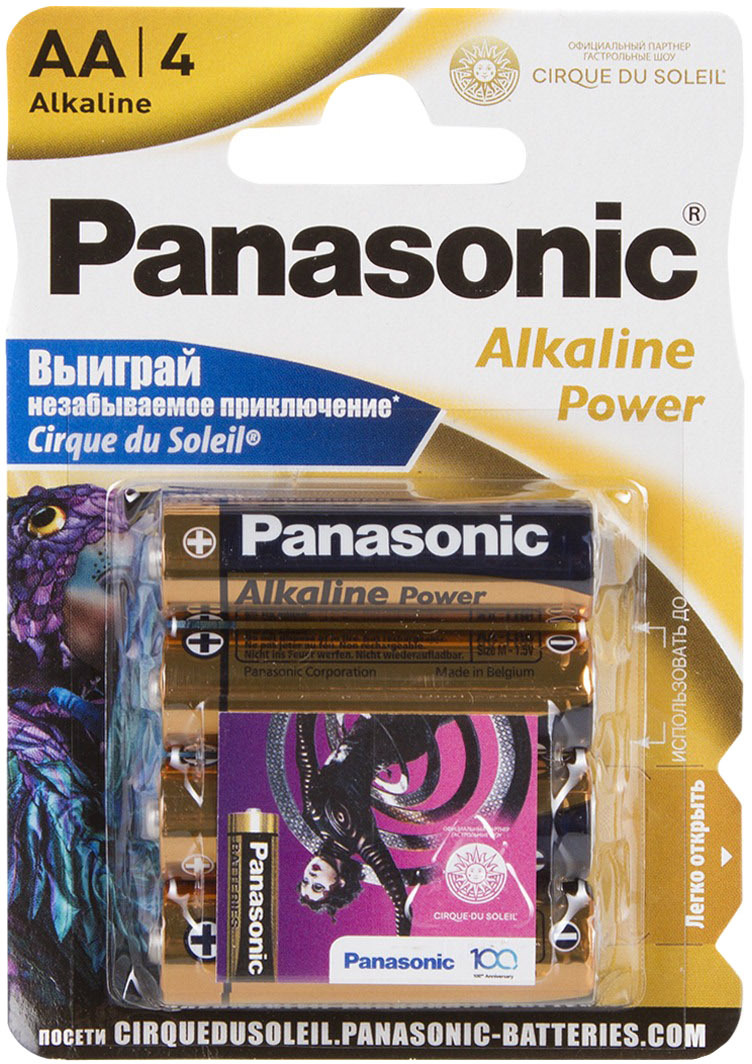 

Батарейка Panasonic Alkaline Power LR6REB/4BPSCDS AA (пальчиковая) 1,5 V 4 шт