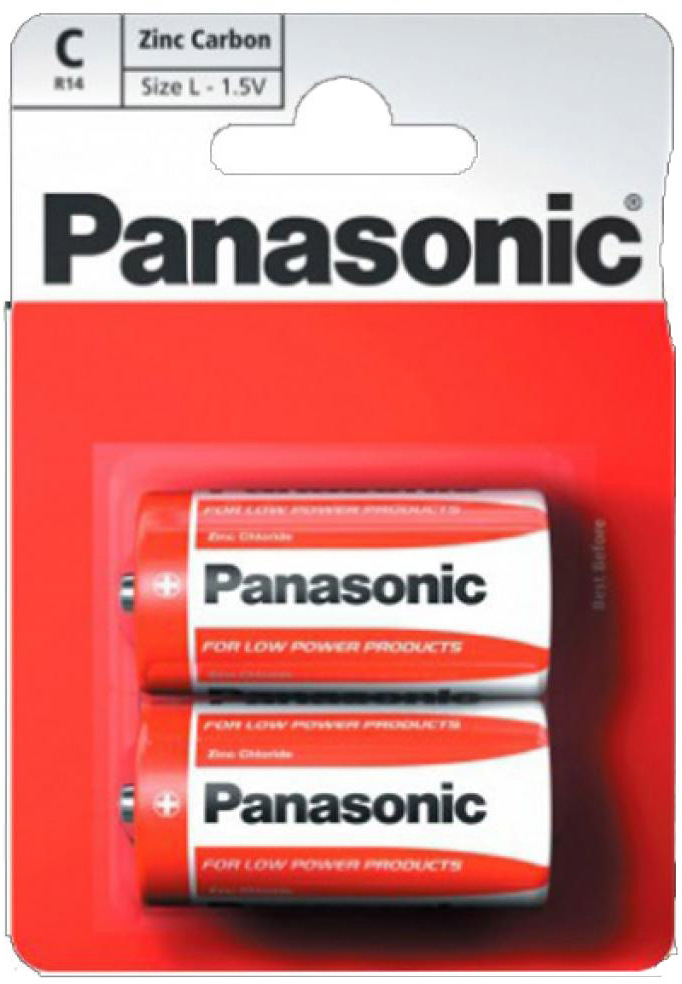 

Батарейка Panasonic Zinc Carbon R14REL/2BPR C 1,5 V 2 шт