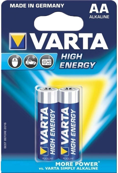 

Батарейка Varta High Energy 4906121412 AA (пальчиковая) 1,5 V 2 шт