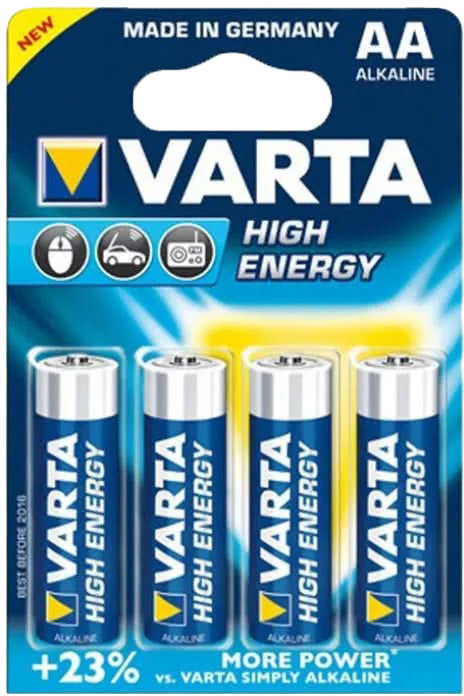 

Батарейка Varta High Energy 4906121414 AA (пальчиковая) 1,5 V 4 шт