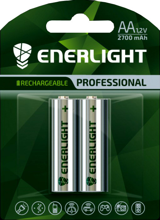 

Аккумуляторная батарейка Enerlight 30620102 2700 mAh 2 шт