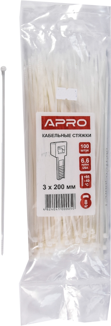 

Стяжка Apro ctw3200 0,2 м 3 мм 100 шт