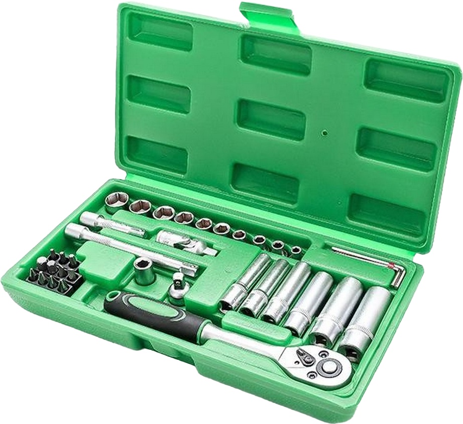

Набор торцевых головок и комплектующих Intertool ET6036 16 шт. 1/4"