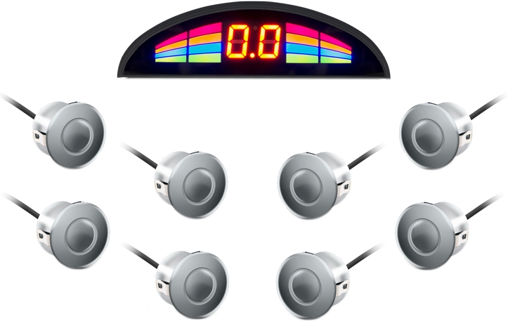 

Парктроник GT P Rainbow серебристые датчики 8 шт. PRB8SILVER