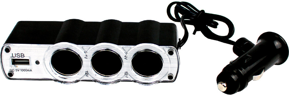 

Разветвитель прикуривателя с USB Auto Welle AW0714