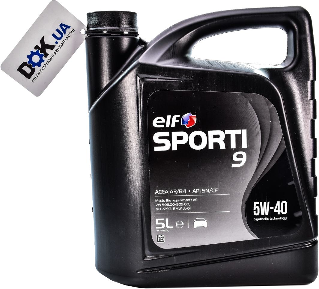 

Моторное масло Elf Sporti 9 5W-40 синтетическое 208440