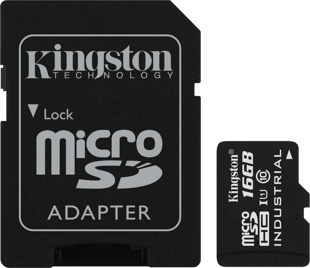 

Карта памяти Kingston Industrial microSDHC 16 ГБ с SD-адаптером SDCIT/16GB