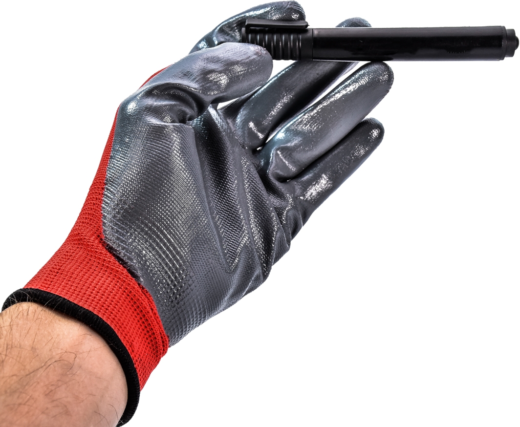 

Перчатки рабочие Intertool трикотажные с нитриловым покрытием серые SP-0124