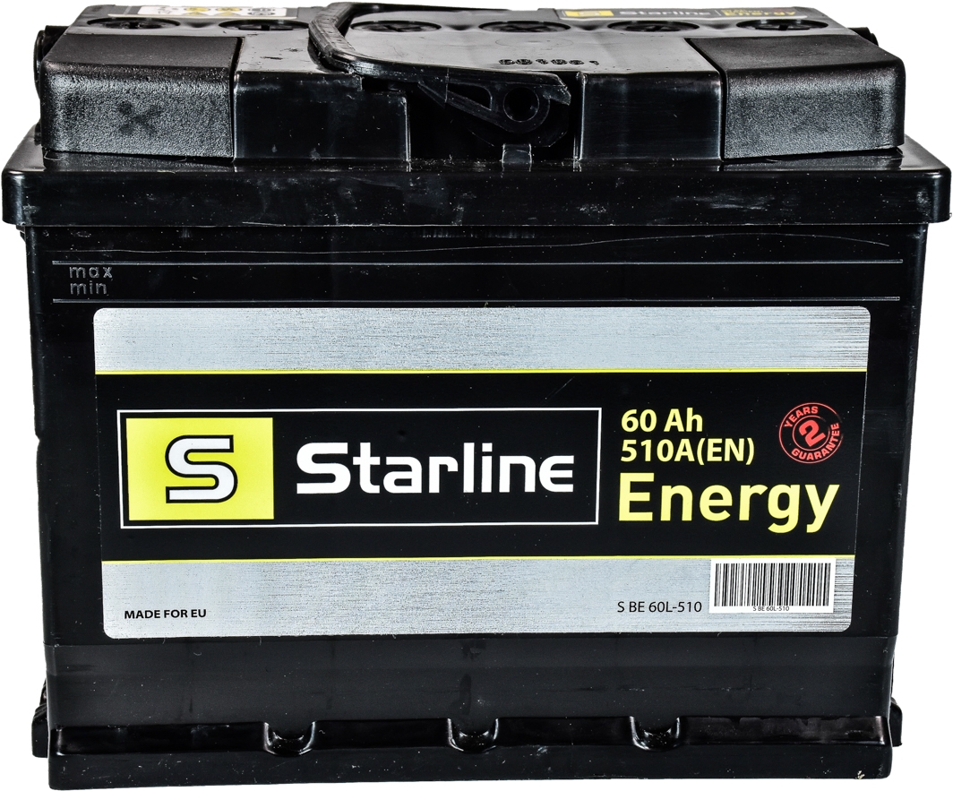 

Аккумулятор Starline 6 CT-60-L sbe60l510