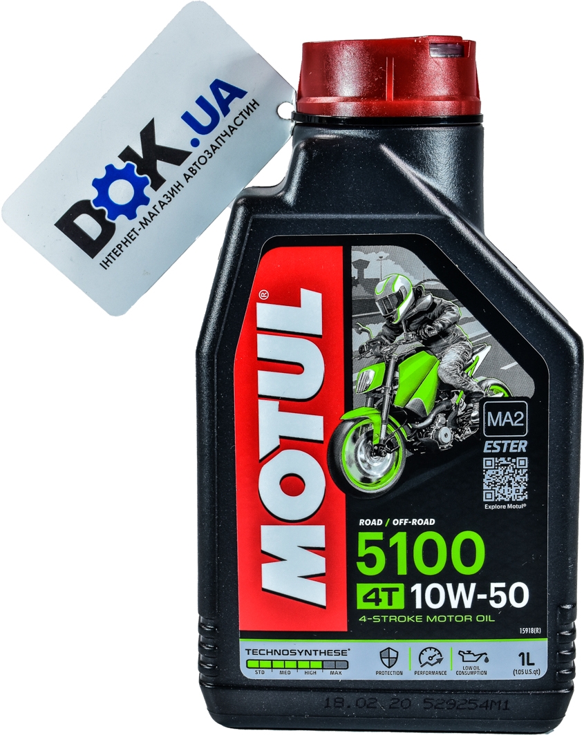 

Моторное масло 4T Motul 5100 10W-50 полусинтетическое 836841