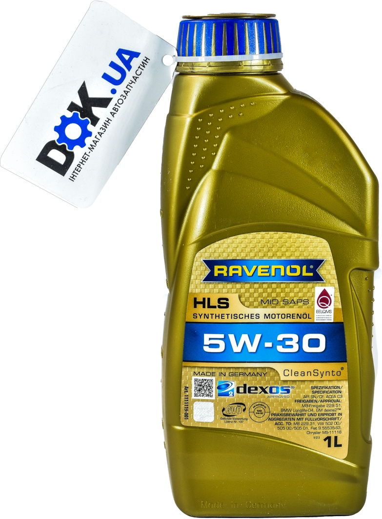 

Моторное масло Ravenol HLS 5W-30 синтетическое 11111195