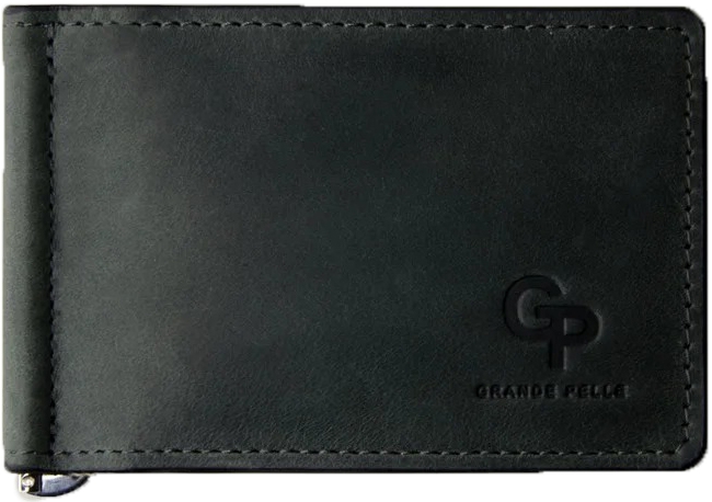 

Зажим для купюр Grande Pelle 105113 без логотипа серый