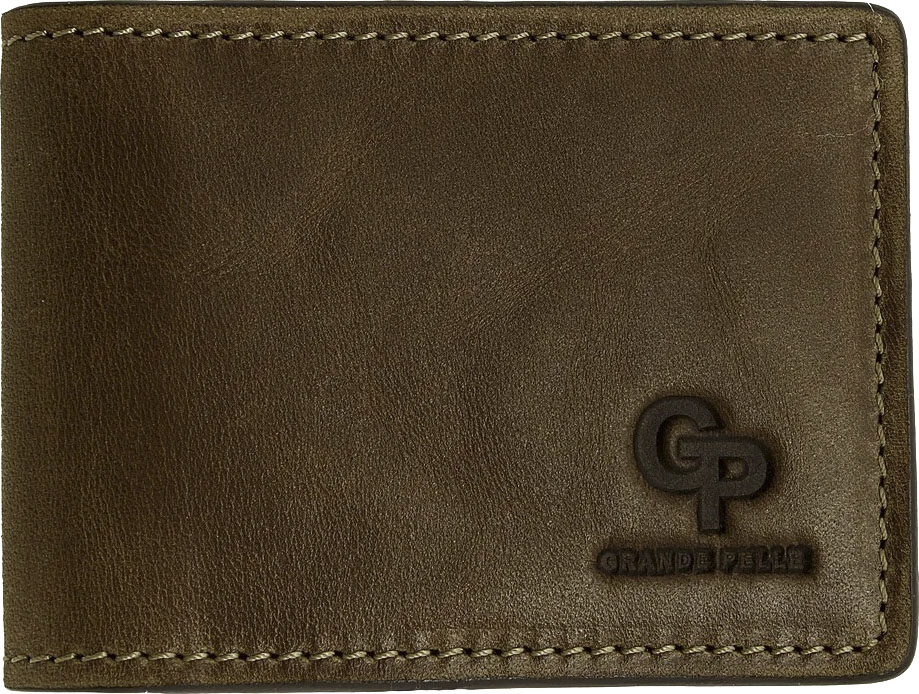 

Зажим для купюр Grande Pelle 107620 без логотипа шоколадный