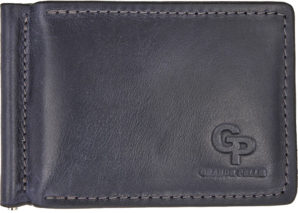 

Зажим для купюр Grande Pelle 125670 без логотипа синий